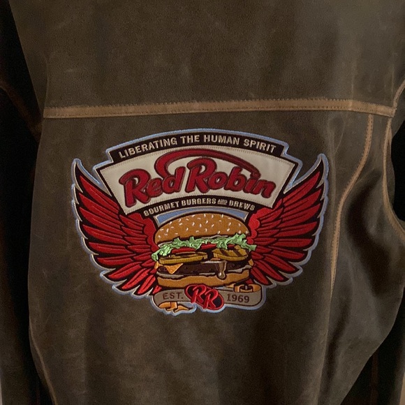 Red Robin 2017 Leather Jacket - never worn. See tags in NWOT. - Picture 5 of 11
